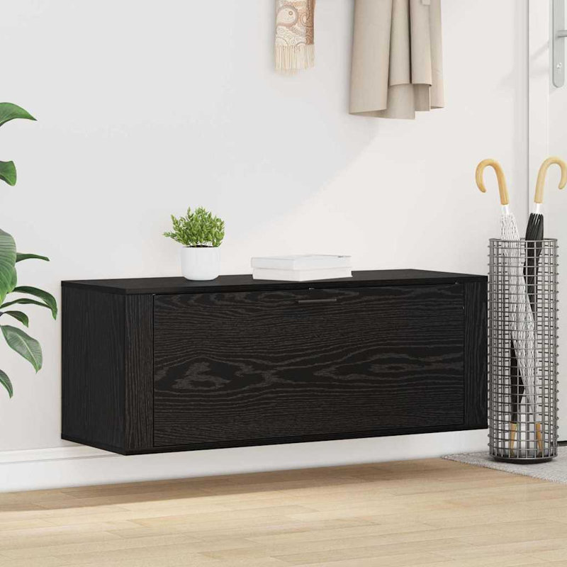 6 Pair Shoe Storage Cabinet, Black