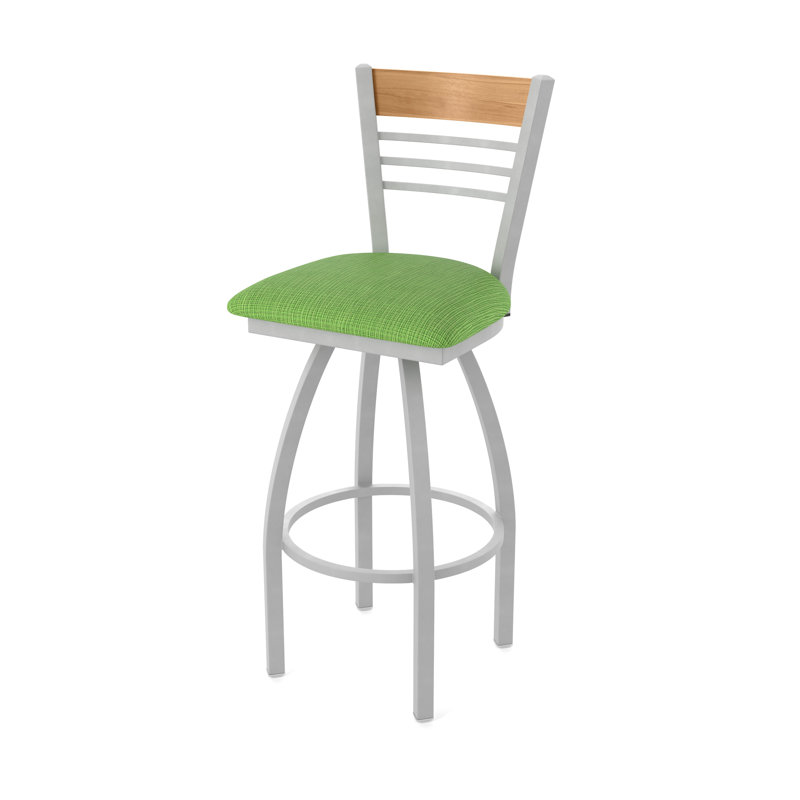 Tabouret de comptoir pivotant 880 Eleanor, Gris, Vert, Tabouret de comptoir (siège d’une hauteur de 25