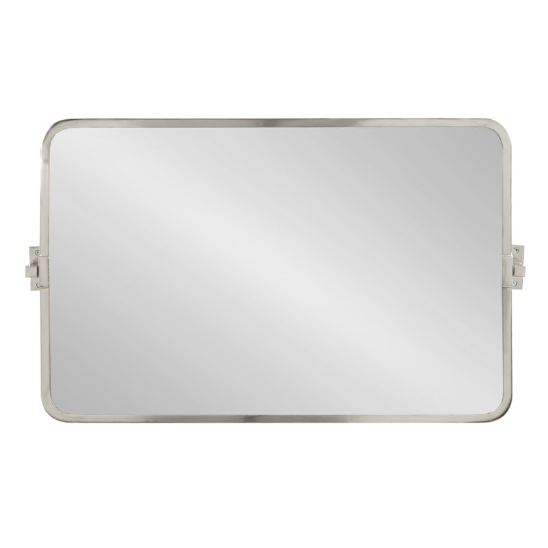 Mishaela Pivot Rectangle Metal Wall Mirror, 20'' H  x 31.75'' W, Silver