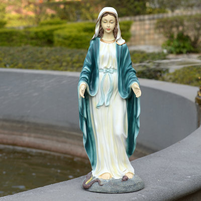 Virgin Mary on Snake Statue