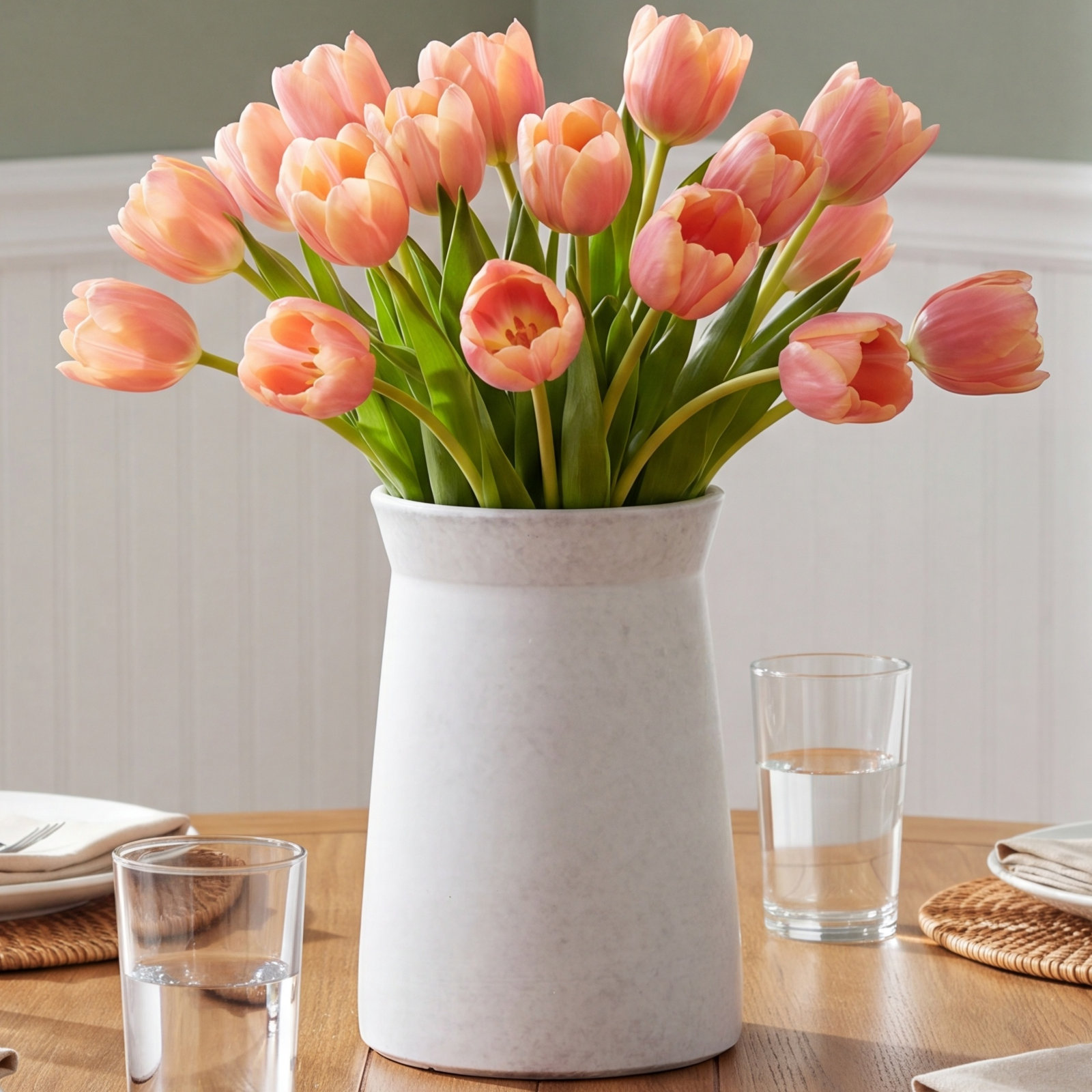 Canella Handmade Ceramic Table Vase, 9.5" H x 6.5" W x 6.5" D