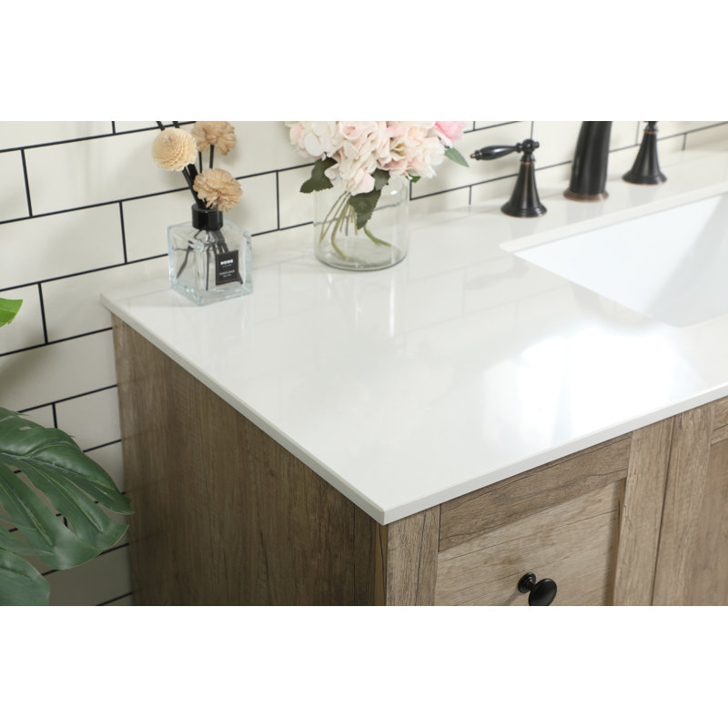 Soma 48" Single Bathroom Vanity Set, Natural Oak