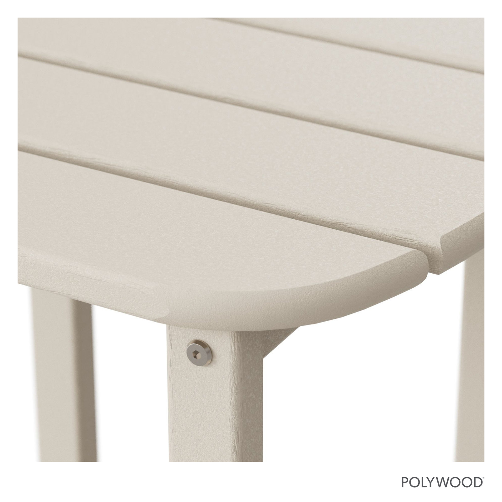 POLYWOOD® South Beach 19" Patio Side Table, Sand