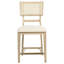 Table contemporaine avec 8 pièces, chêne beige, table rectangulaire et chaises rembourrées pour la salle rétro-moderne