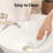 KES Bathroom Vessel Sink Bowl Sink White Oval 16" X 13" Countertop Modern Egg Shape Above Counter