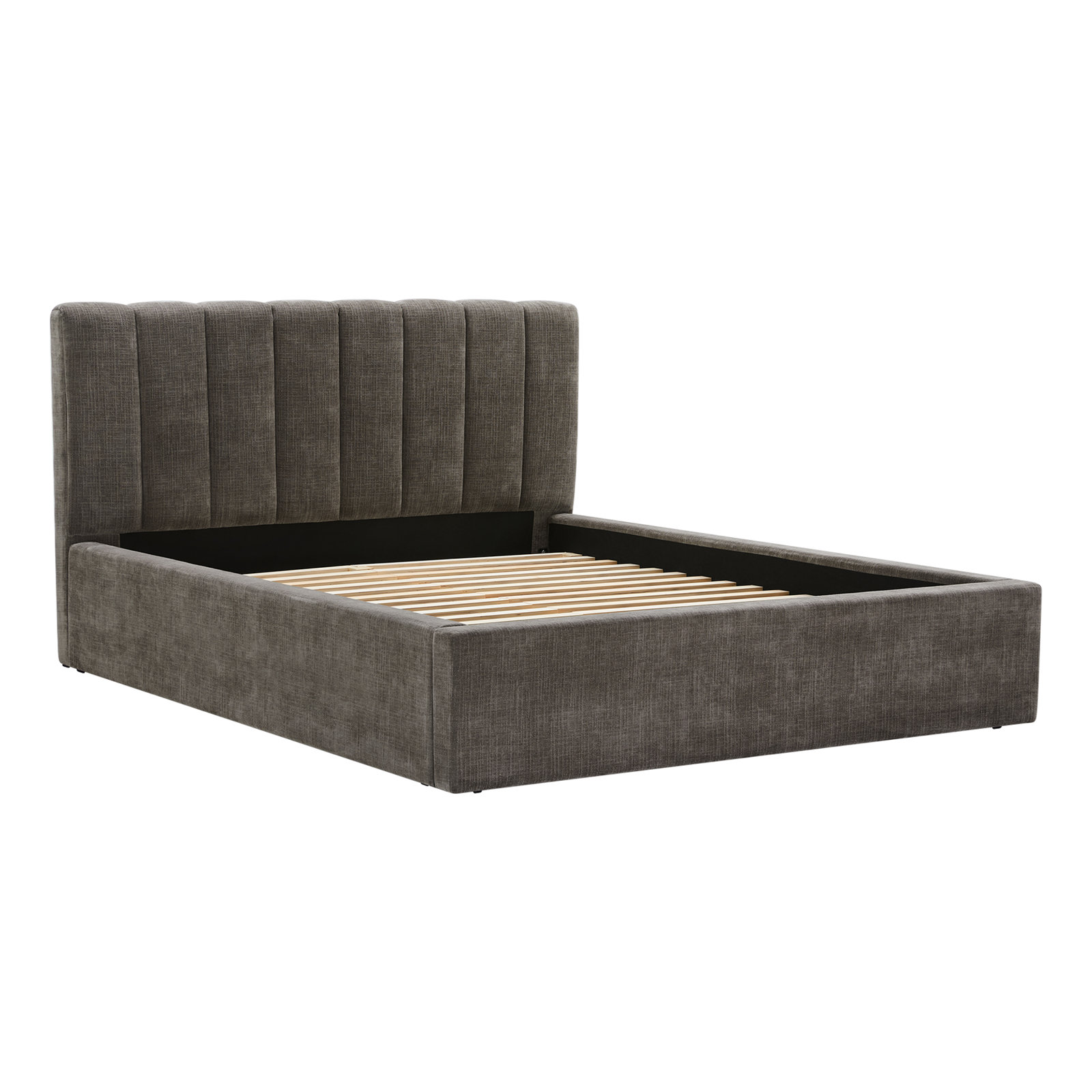 Delmar Linen Upholstered Bed, Queen, Selene Stone
