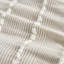 Housse de couette en coton teinté 3 pièces pour lit très grand avec broderie chenille taupe et rayures blanches