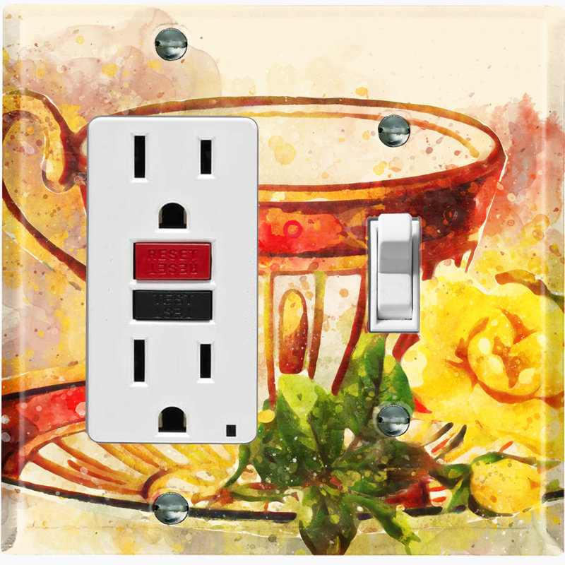 Patterned 2 - Gang Combination Plate Standard Combination Wall Plate