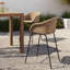Tabourets de bar en PE avec assise en fer de 29,5 po de hauteur pour patio Santos-258796367