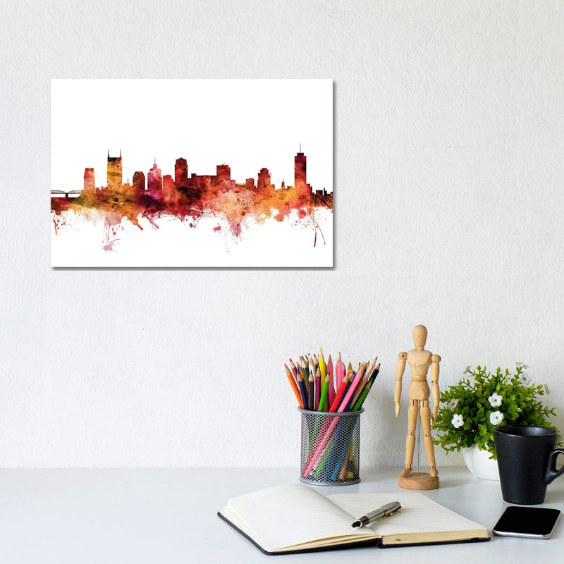 Nashville, Tennessee Skyline by Michael Tompsett - Wrapped Canvas Gallery-Wrapped Canvas Giclée, 20.32 cm H x 30.48 cm W