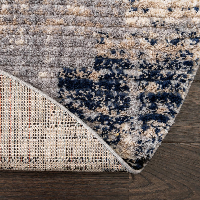 Tapis gris à motif géométrique Tucson, Ovale 5 pi x 8 pi