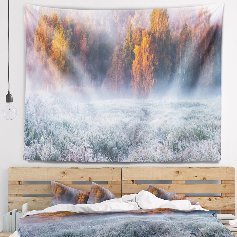 Tapisserie «Landscape Hoarfrost» par Winter, H 68 po x l 80 po