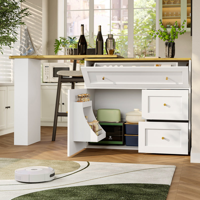 39cm Home Bar, White
