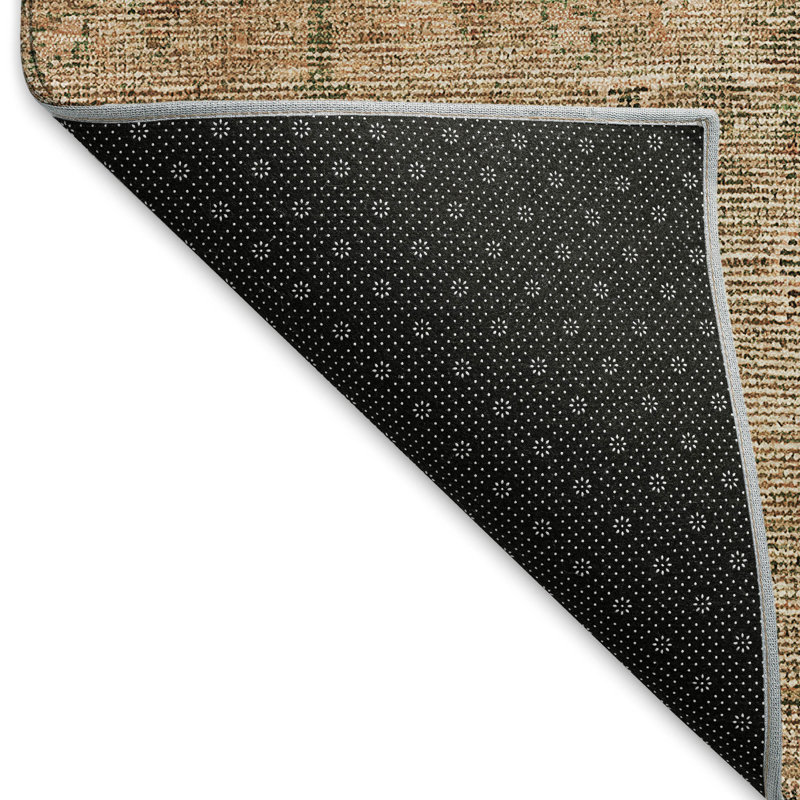 Tapis terre cuite lavable à la machine Premium Prisco, Rectangle 2 pi 6 po x 3 pi 10 po