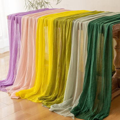 6Pcs Lilac Cheesecloth Table Runner 120 Inches for Party Home Decor | For Wedding Baby Shower Bridal Shower Birthday Engagement Party Lavender Purple 10FT Rustic Boho Home Decorations