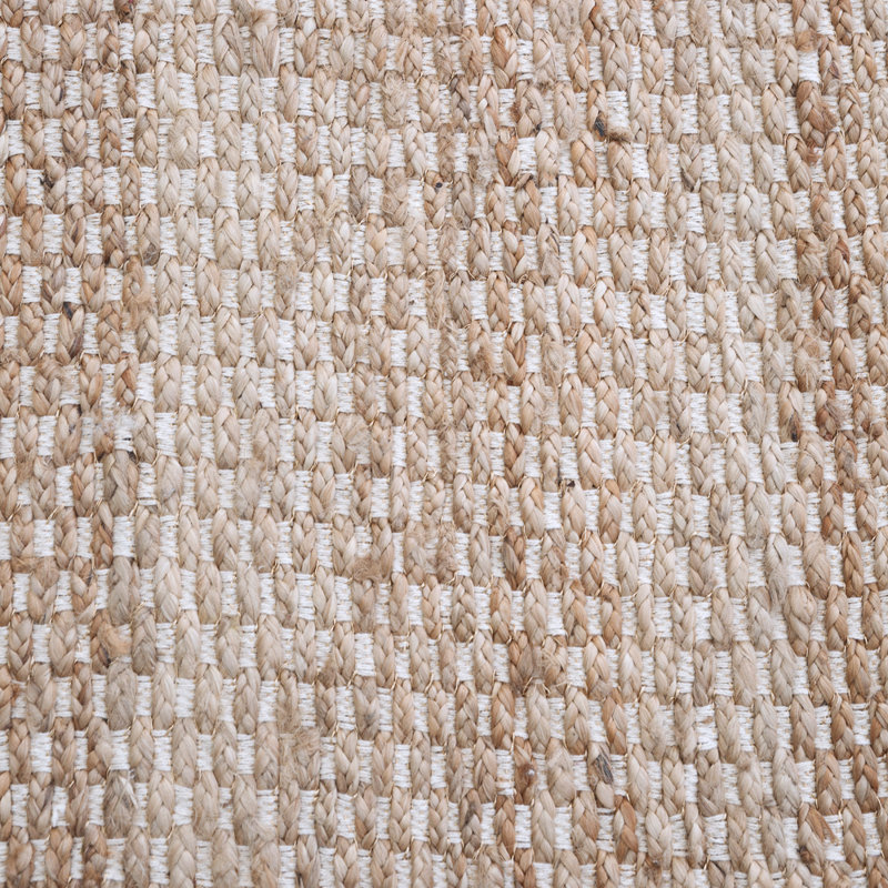 River Geometric Area Rug in Brown/White, Runner 2'7" x 13'1"