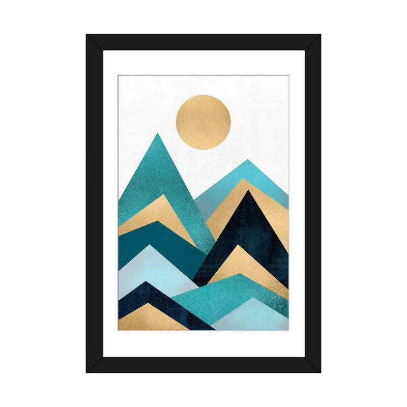 «Waves Canvas», impression sur toile tendue, H 24 po x l 16 po x P 1 po, Papier avec cadre noir, Blanc