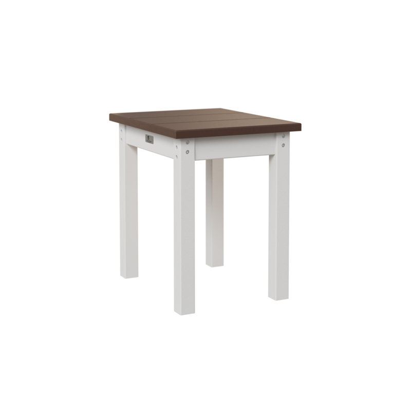  Table de bout régulière avec plateau régulier brun chocolat et base économique, Chocolat / Brun
