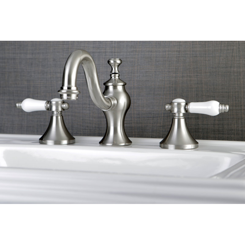 Robinet de salle de bain espacé Kingston, Nickel brossé