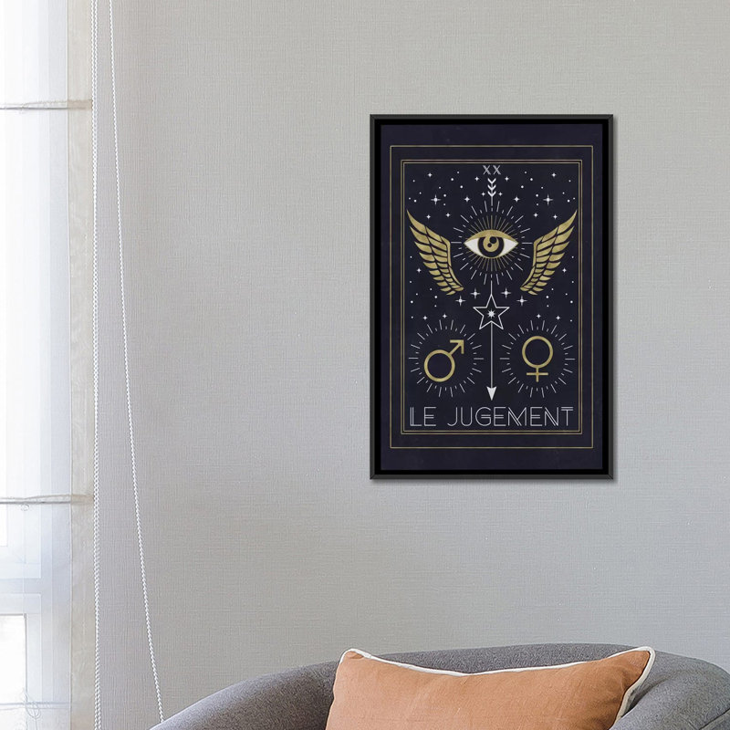 « le jugement », impression sur toile, H 26 po x l 18 po x P 1,5 po, Toile avec cadre noir, Pas de tapis