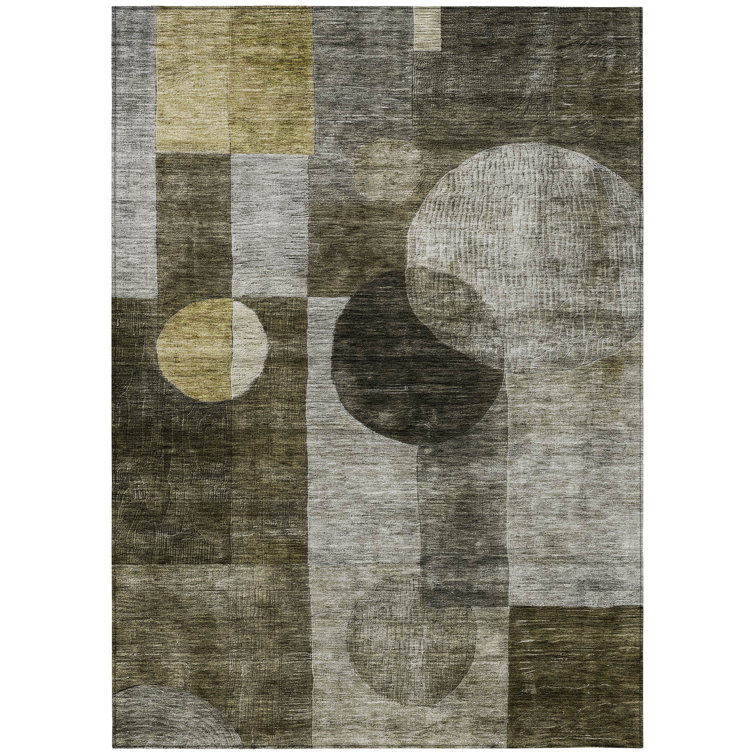 Machine Washable Indoor/Outdoor Chantille ACN1114 Taupe Rug