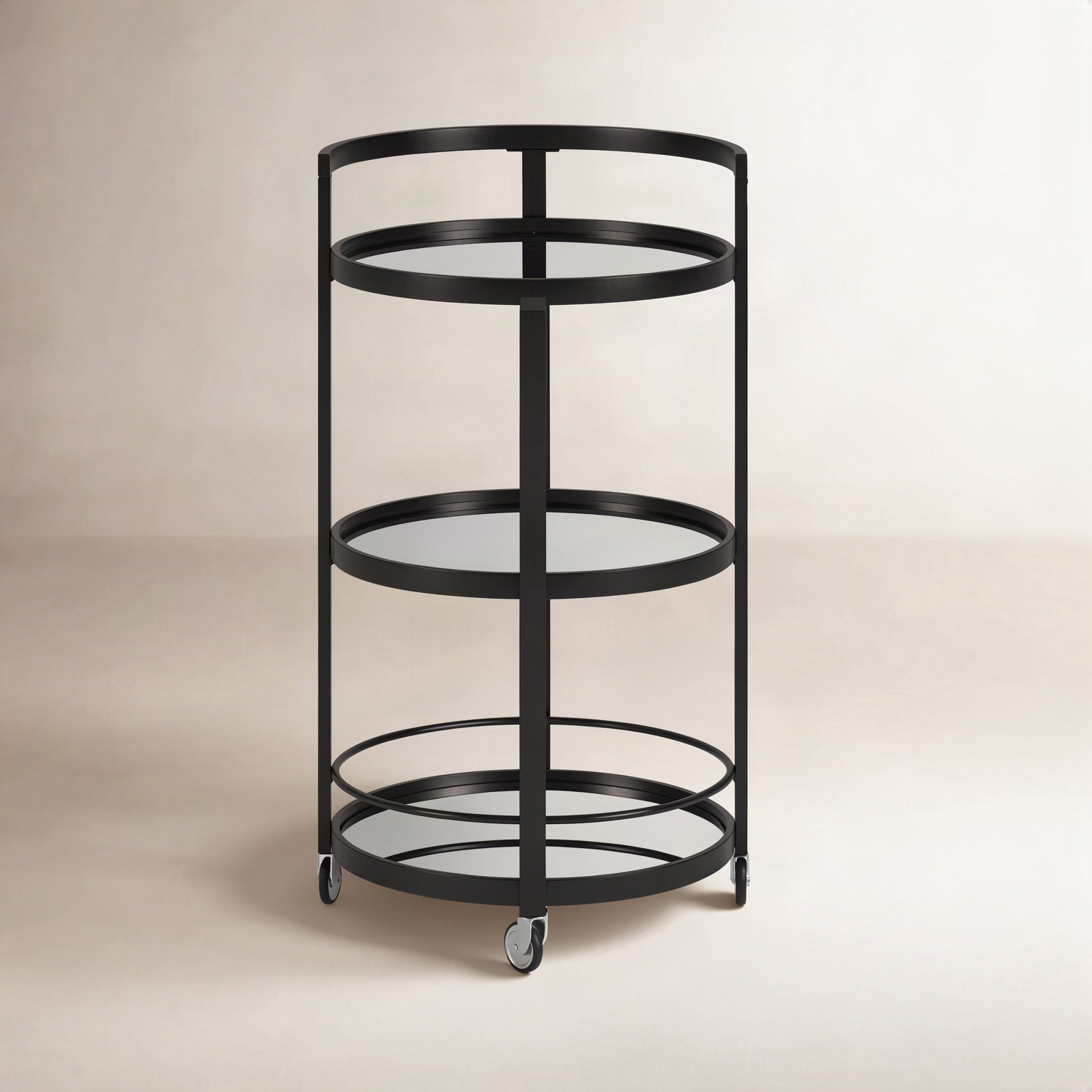 Hause Metal Bar Cart, Blackened Bronze