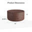 Table basse d'extérieur en oxyde de magnésium 28 po avec surface texturée en pierre naturelle, rouge rouille-1165715092-1165715090