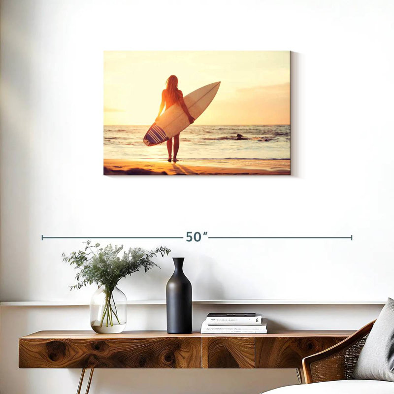 Senne Female Surfer, 20" H x 30" W
