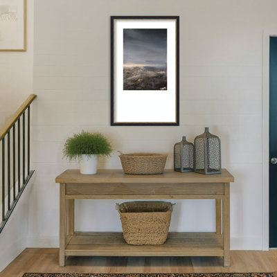 Impasto Abstract Seascape by Yuli Saputra Wood Framed Wall Art Print
