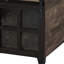 Oak Coffee Table With Sliding Doors, Rustic Charm, Versatile Storage Solution Wood Barn Ambiance For Living Room