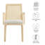 Chaise de salle à manger en bois et rotin Monarch-102521190