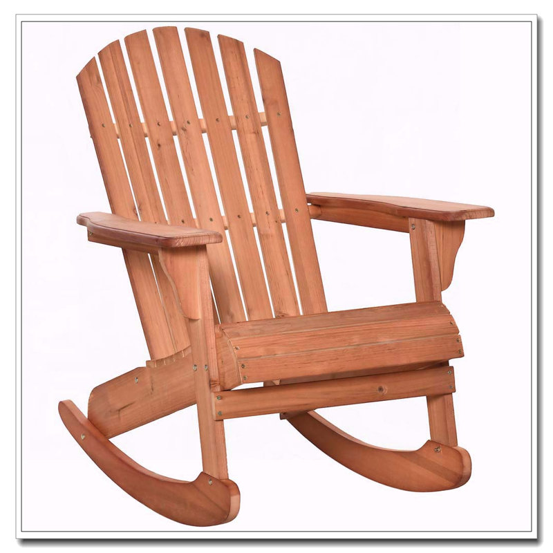 Fauteuil à bascule Adirondack avec design en bois à lattes