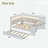 Upholstered Daybed With Storage Shelves, Trundle, Charging Station, Led Light And Desk-569649518