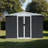10ft x 8ft Outdoor Metal Storage Shed With Window And Lockable Door-106325661