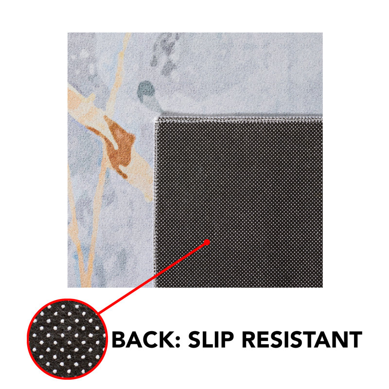 Tacoma Performance Machine Washable Abstract Rug, Rectangle 4' x 6'