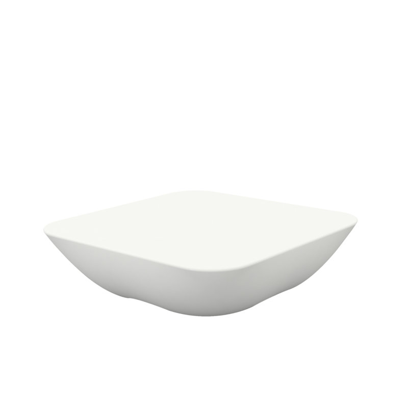 Table basse en plastique Pillow, Blanc