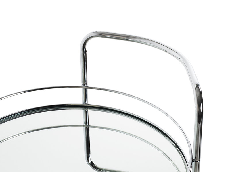 Brolin Metal Bar Cart, Chrome