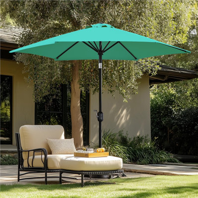 Parasol de marché d'extérieur avec manivelle 108 po Bruton