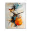 Horloge murale Teal Orange Bold Energy III - Abstract Collages-99631769