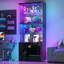 Vitrine 71 po H avec lumières à capteur RVB, armoire de rangement verrouillable à 5 niveaux-748331218