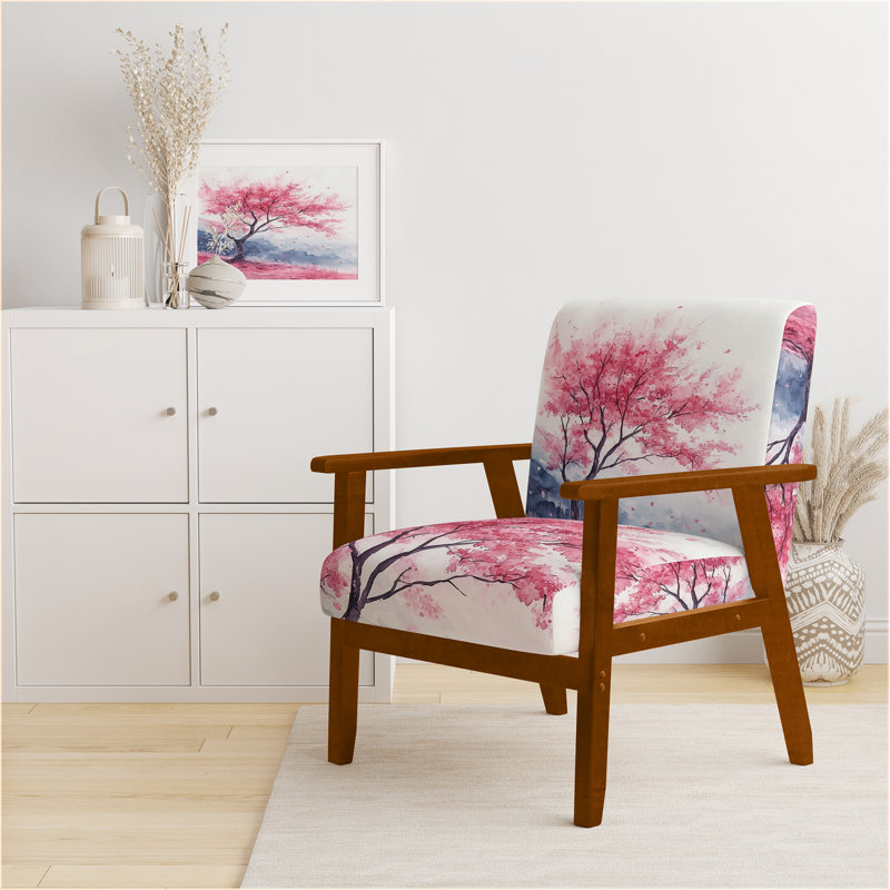 Chaise rembourrée Tree, Brown Square Arms
