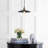 Shari 1 - Light Brass Gold/Black Single Pendant