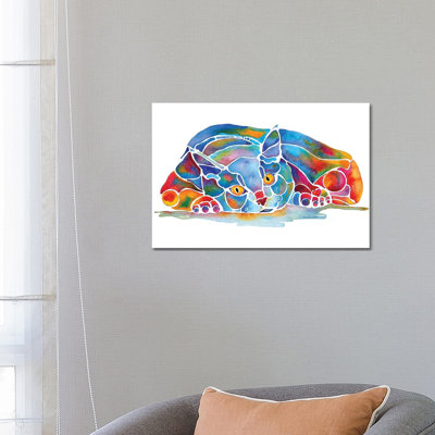 Calypso Cat 1 Piece Wrapped Canvas Wall Art