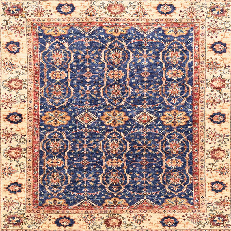 Abstract Indoor Rug, Square 8'