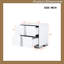 Table de chevet 2 tiroirs, panneau de fibres à densité moyenne avec détails en métal, capacité de 130 lb, table de chevet-522461806