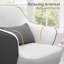 Fauteuil d'appoint en tonneau Raymer avec coussin et dossier moyen pour le bureau à domicile-87046274
