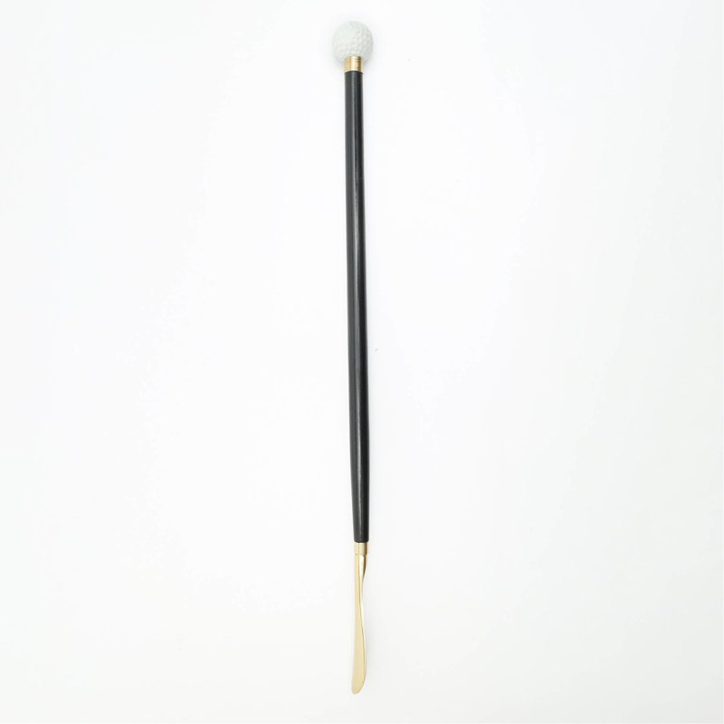 Metal Handle Wooden Long Shoe Horn-29"