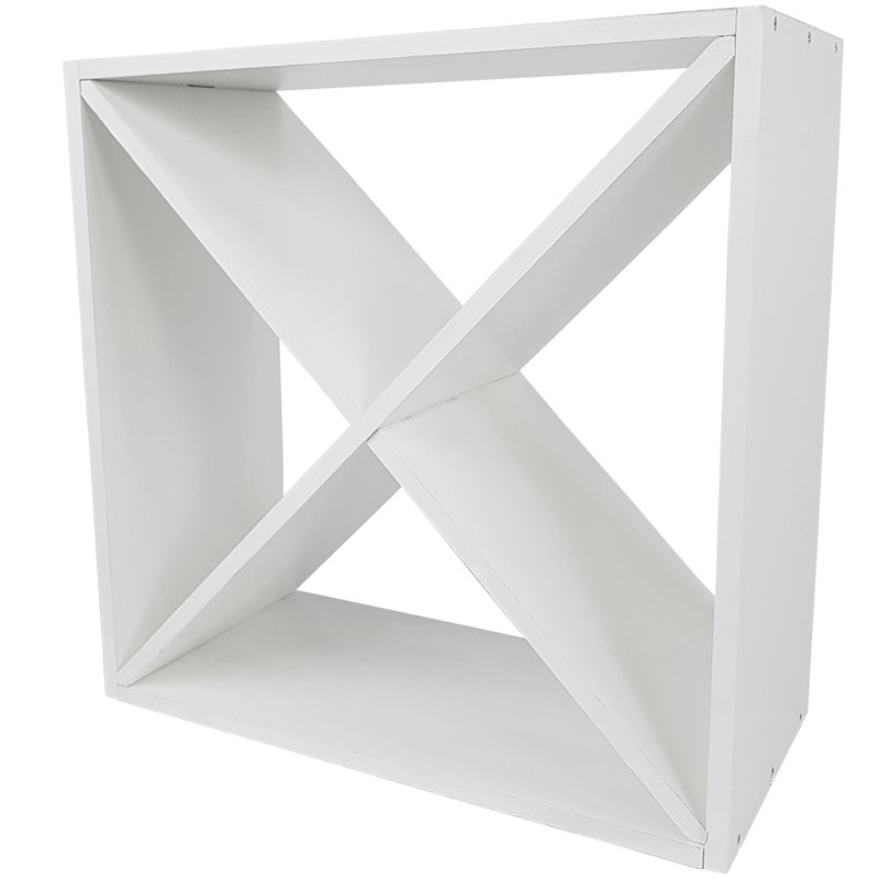 Janice Floor Wine Bottle Rack, White