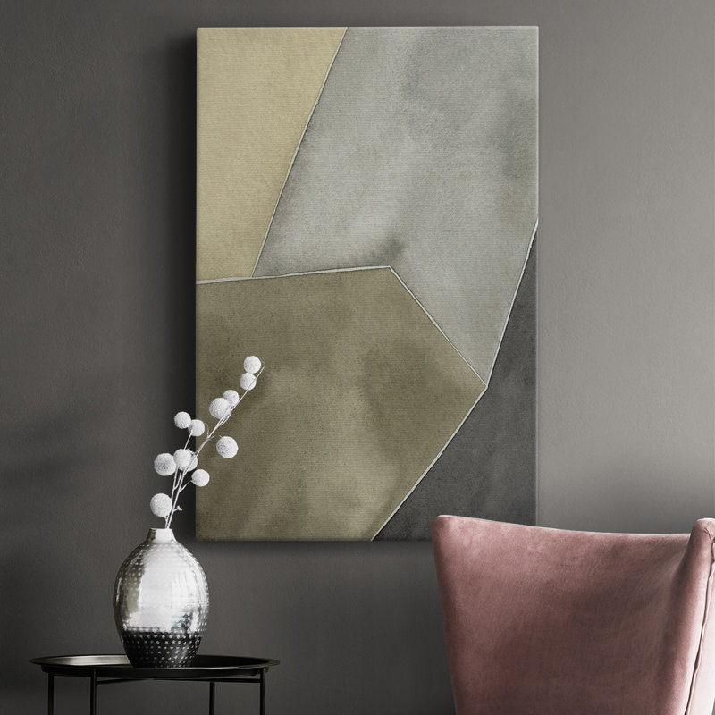 Tectonic Shift IV - peinture sur toile tendue, H 18 po x l 12 po x P 1 po