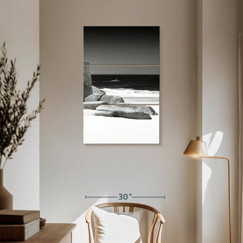 Nicci Tranquil White Sand Beach I, 57" H x 36" W